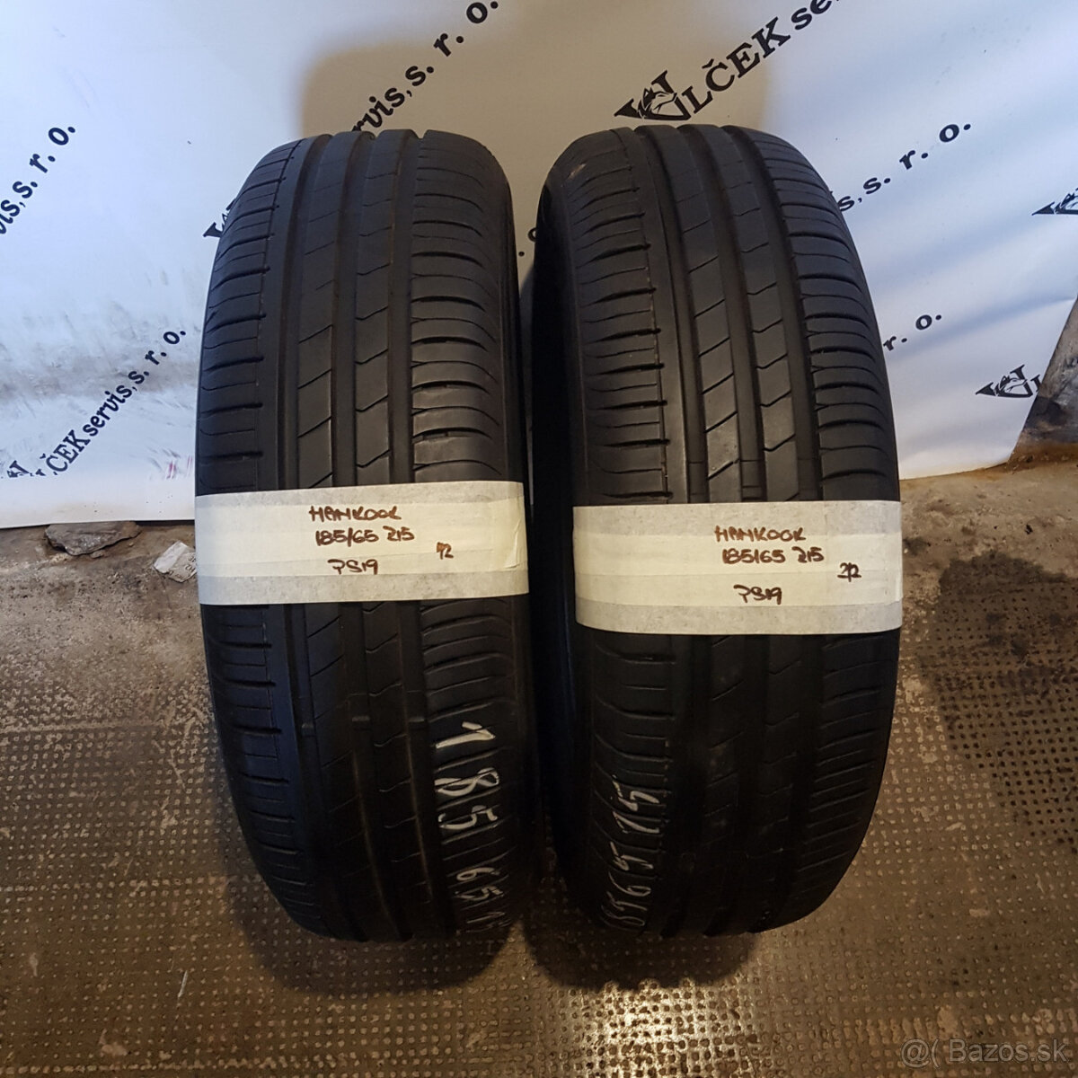 185/65 R15 HANKOOK pár letných pneumatík