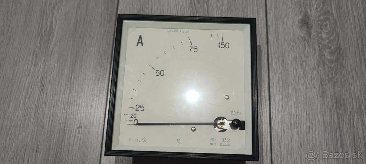 Ampérmeter panelový  150A 145x145 mm