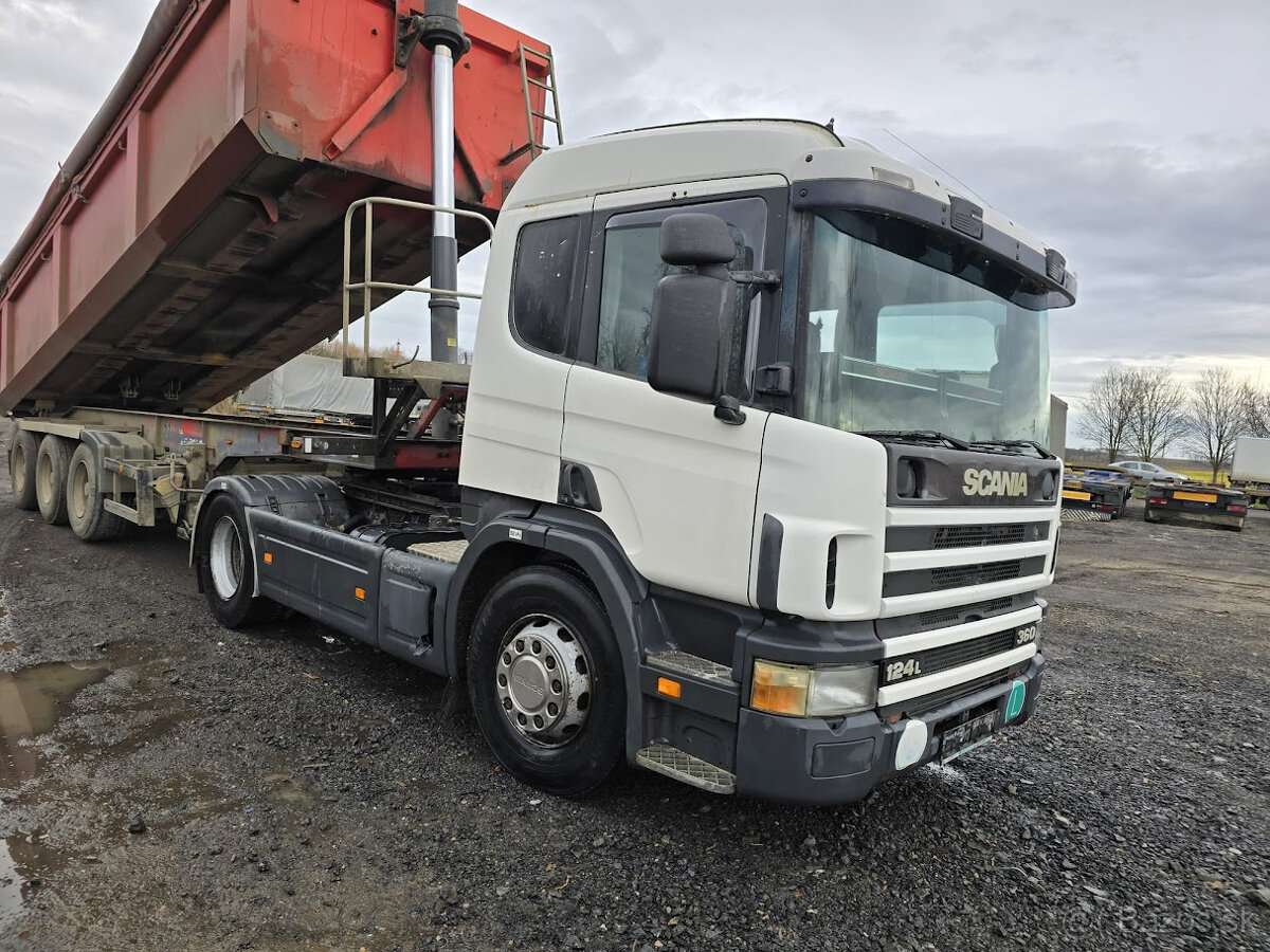 TAHAČ SCANIA 124R 360 r.v.1997,hydraulika na sklápění,EURO 2