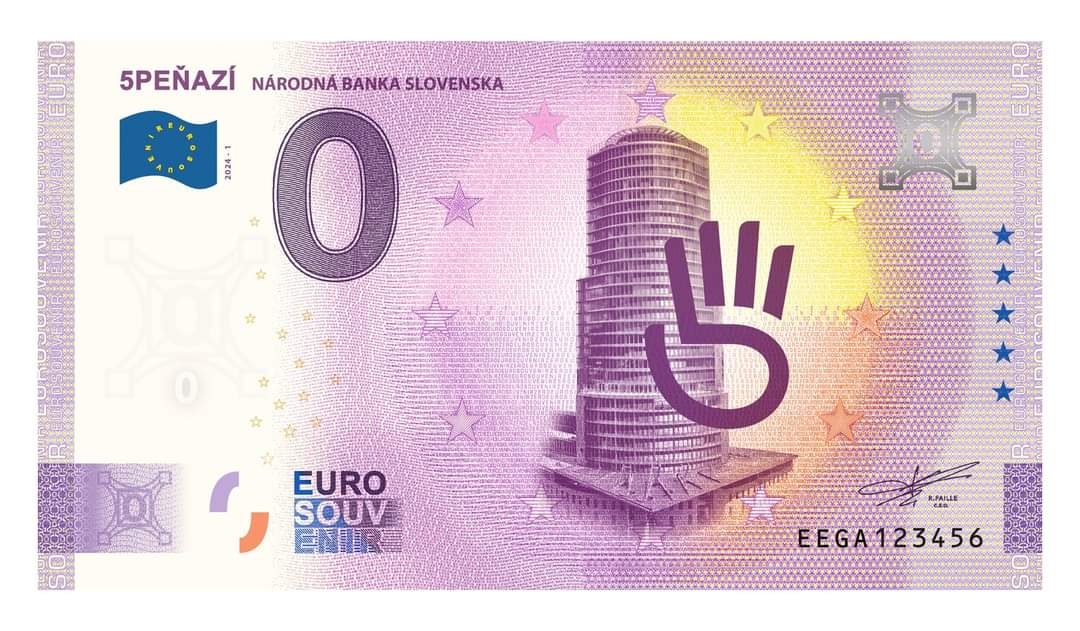 0€ / 0 euro / 0 eurová bankovka  5PEŇAZÍ