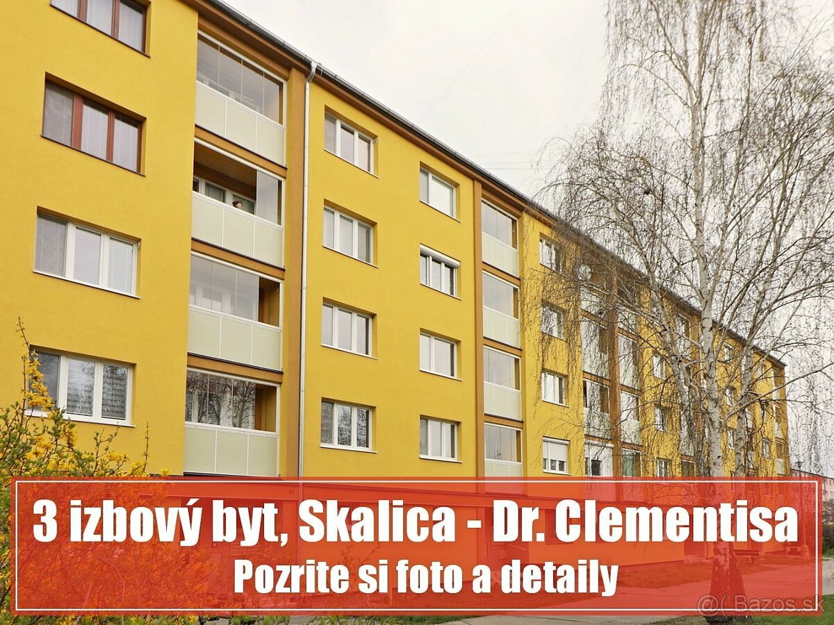 3 izbový byt v tichej lokalite Skalice