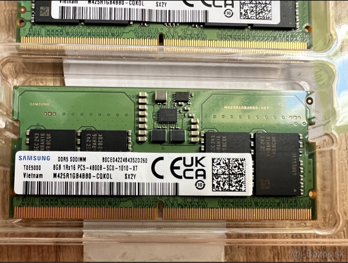 Predám 16GB DDR5 RAM do notebooku (2x8GB)