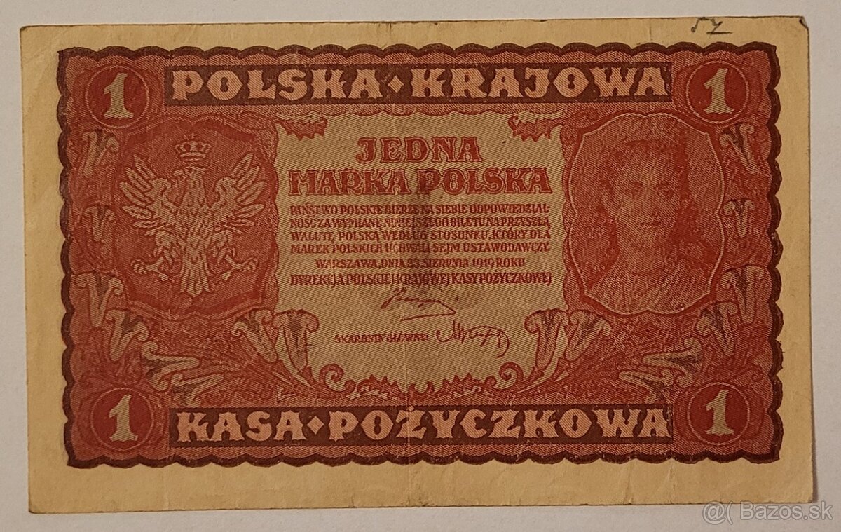 1 Marka Polsko 1919