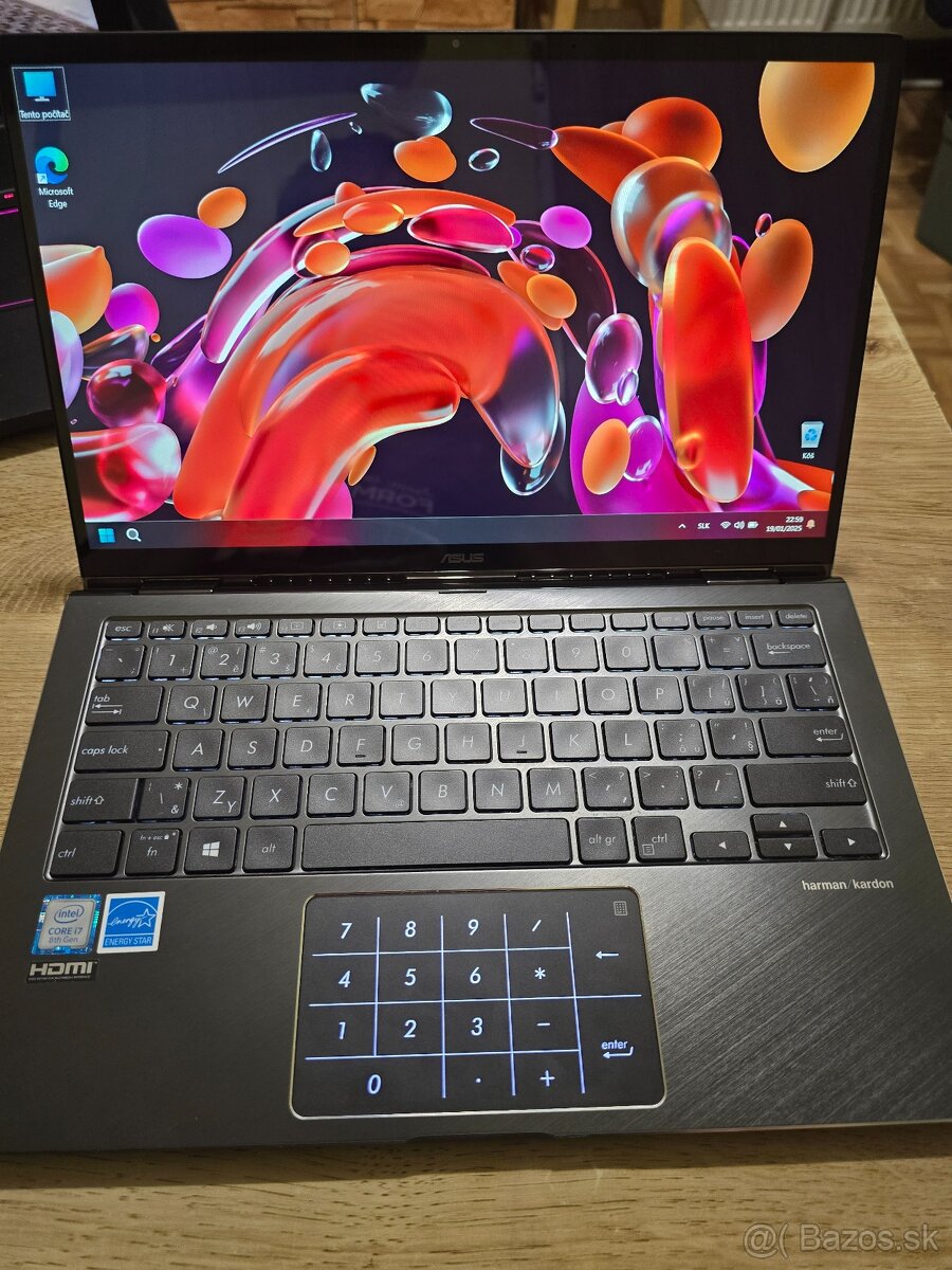 Dotykovy a otocny ASUS Zenbook 13 flip s 512gb ssd diskom in