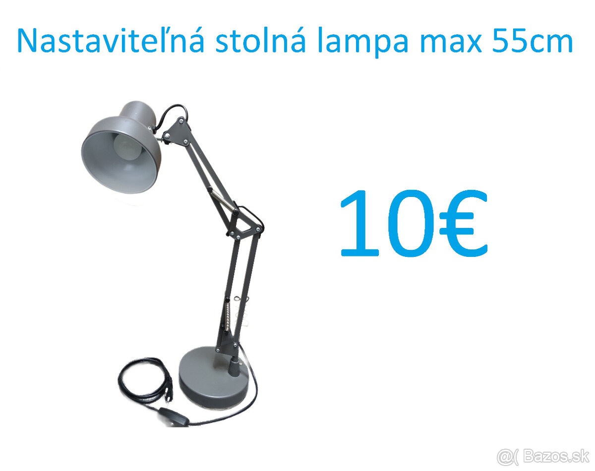 Nastaviteľná stolná lampa max 55cm