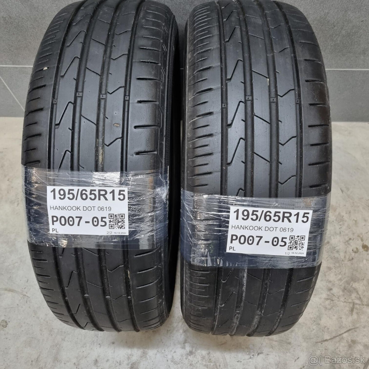 Letné pneumatiky 195/65 R15 HANKOOK DOT0619