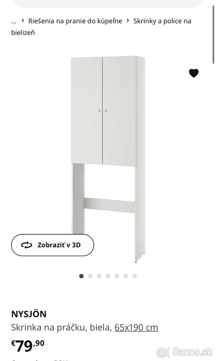 Nysjön skrinka nad práčku IKEA