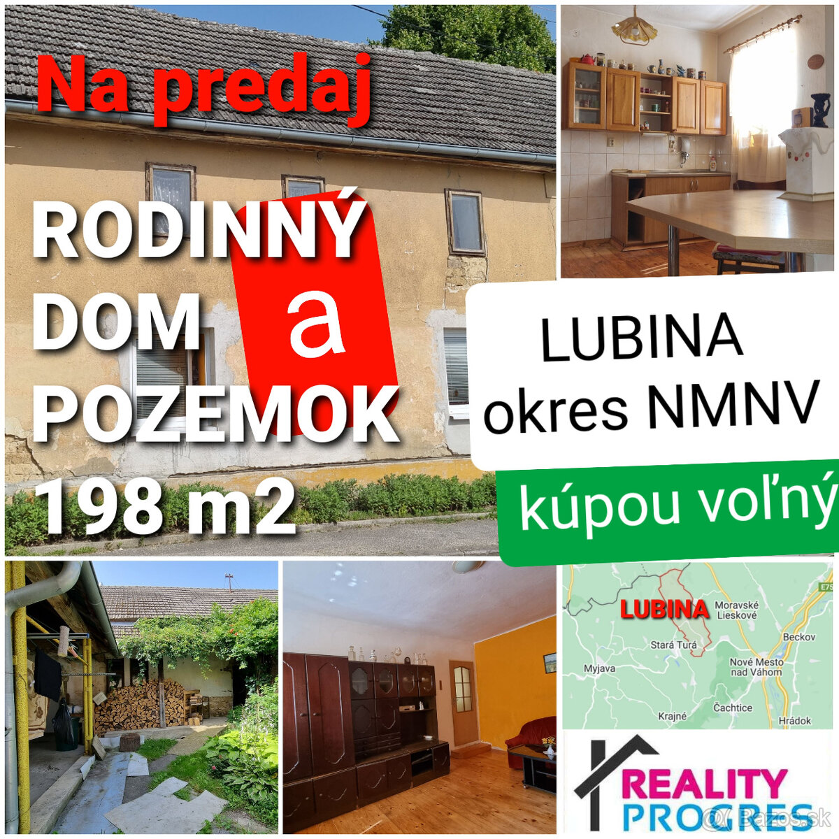 RODINNÝ DOM-CHALÚPKA s "VÍŠKOU" a POZEMOK 198m2 LUBINA-NMNV