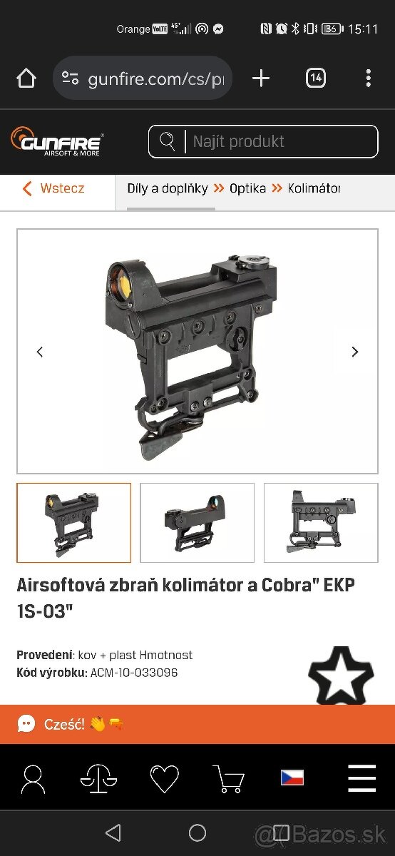 Kúpim Kolimator airsoft