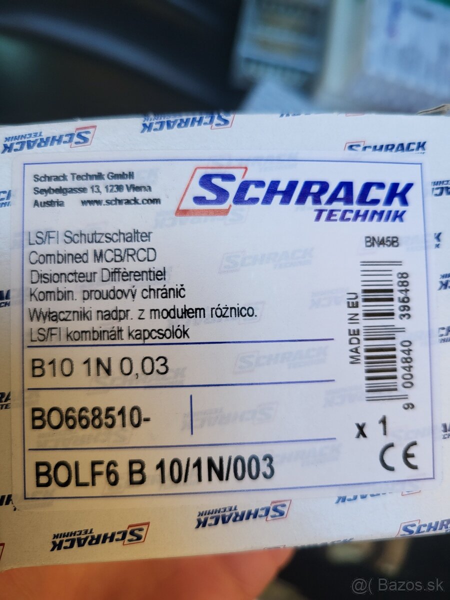 Prudovy chranic Schrack B10 1N