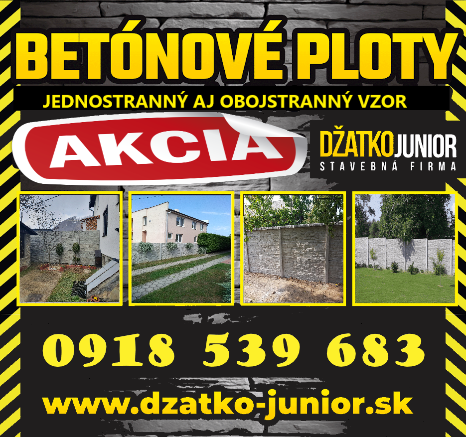 Betónové ploty BARDEJOV - AKCIA