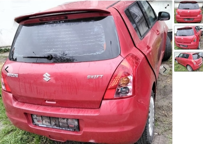 Suzuki Swift 1.5 2008 predám DVERE, NÁRAZNÍK ZADNÝ,  MOTOR