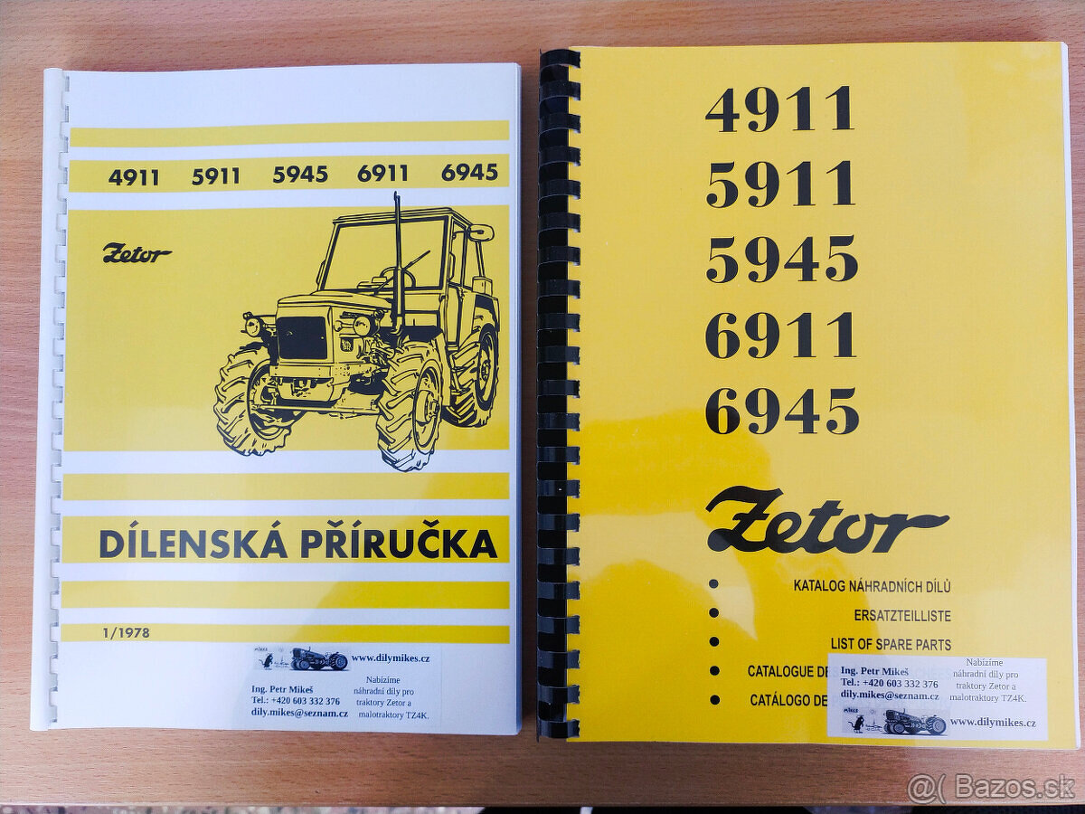 Katalóg a dielenská príručka na Zetor 4911 - 6945