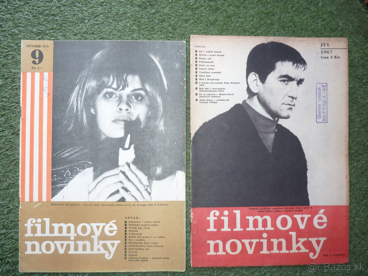 Predám časopisy Filmové novinky a KINO NEWS 1967 -1997