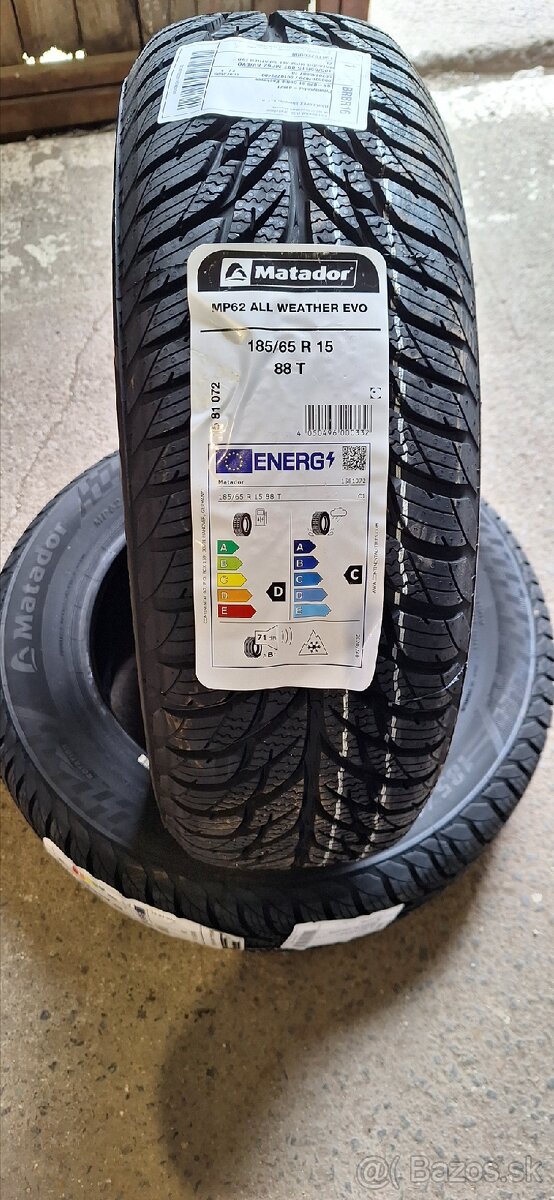 Predám 2nove celorocne pneumatiky Matador 185/65 R15