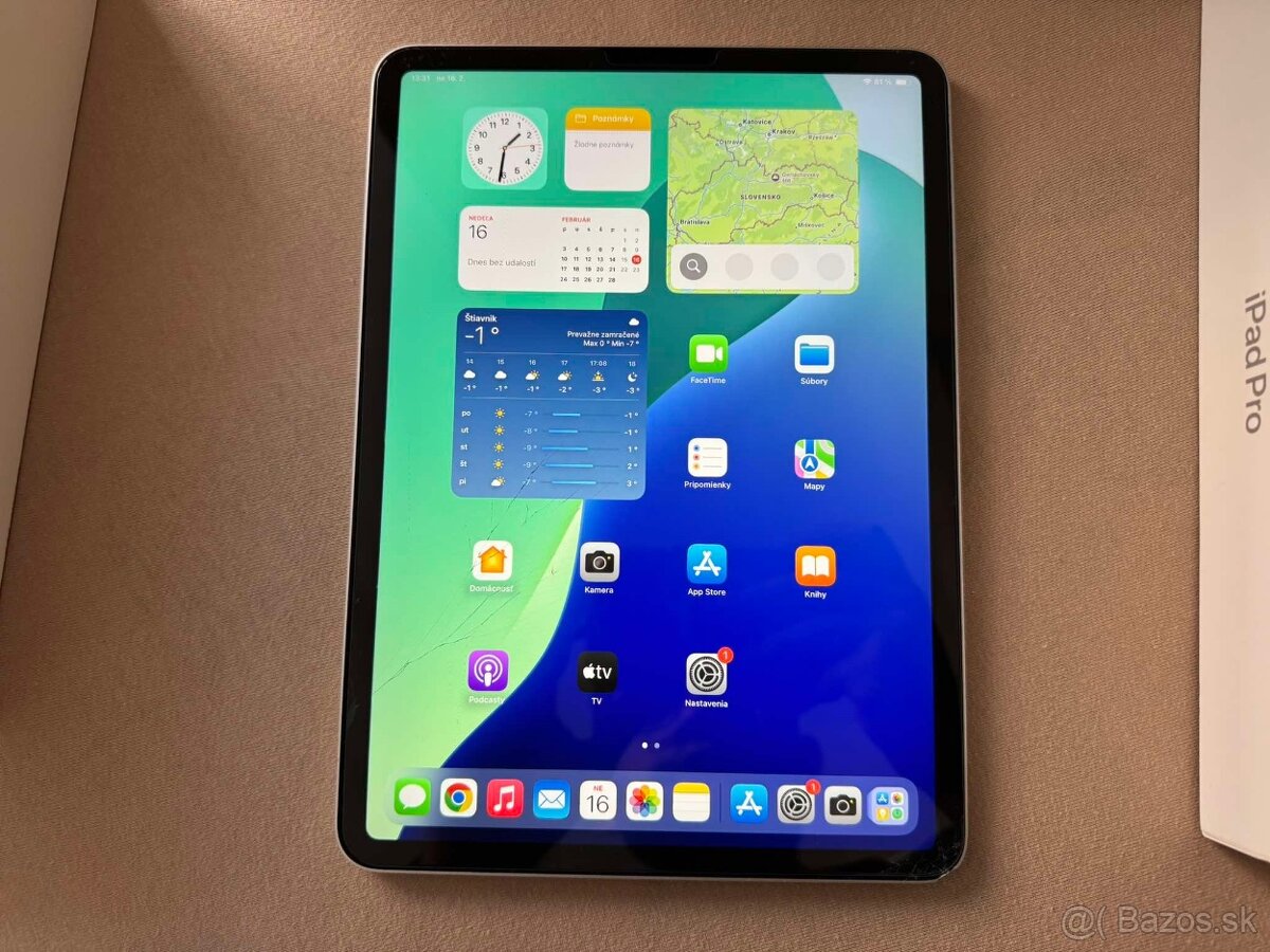 iPad Pro 11 (2th gen) 256GB Silver - rozbité sklo