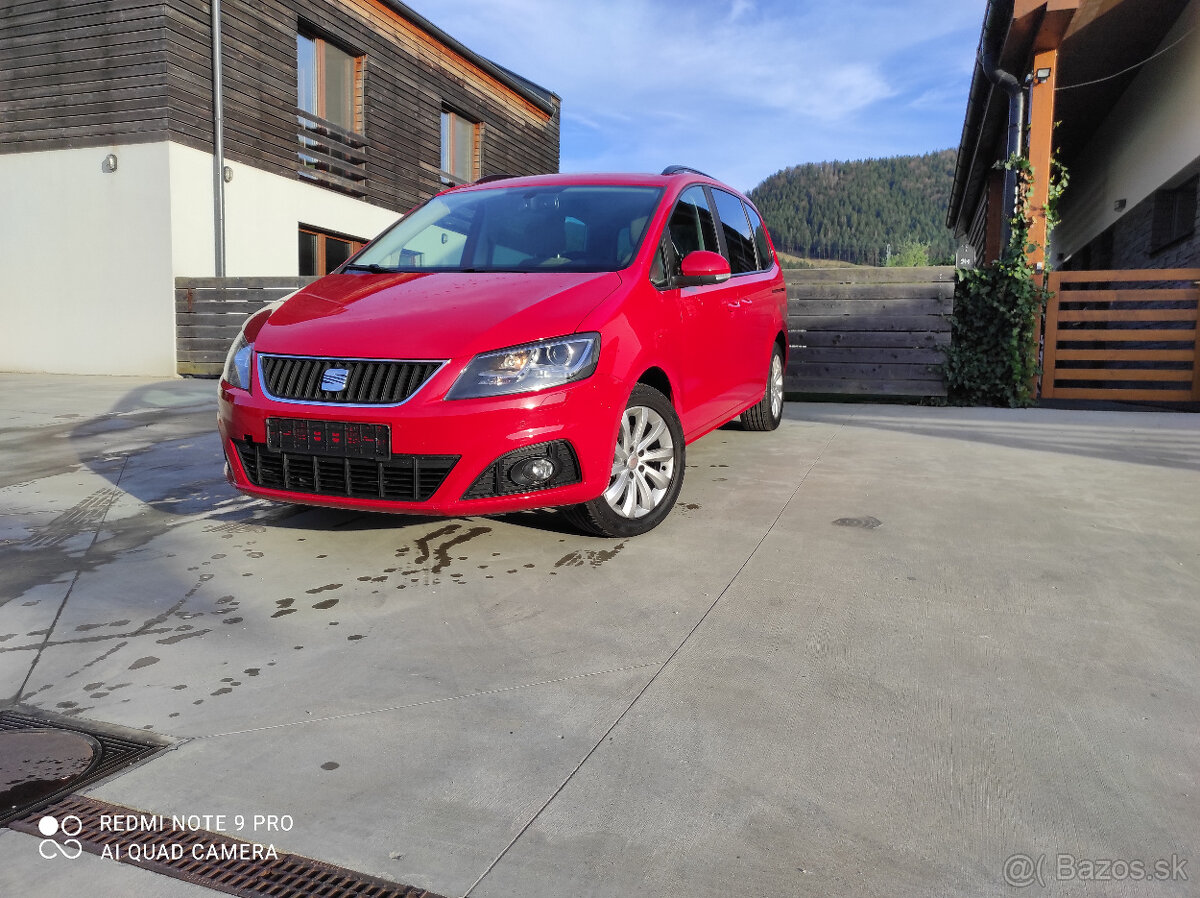 Seat Alhambra 2.0TDI 103KW, 4x4, 7miest, 10/2015, M6, tazne