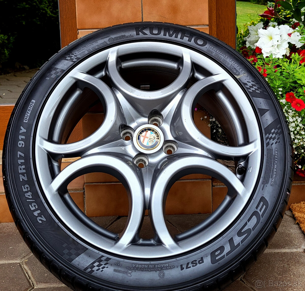 alu R17 4x100, orig. Alfa Romeo MITO, pneu 215/45