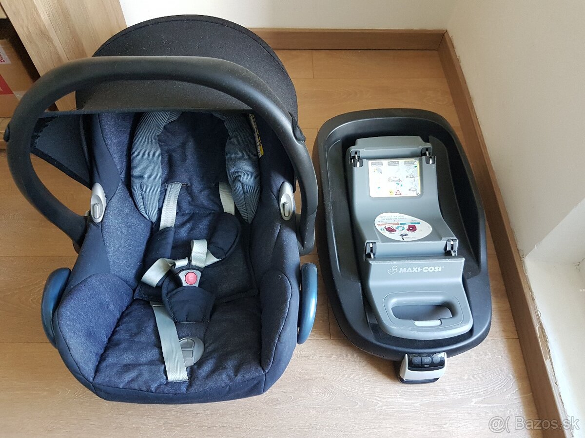 Maxi Cosi Cabriofix vajíčko + základňa + Nanny monitor dychu