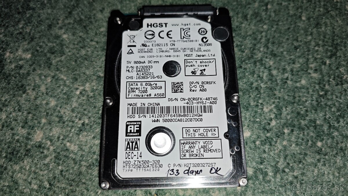 320GB HDD