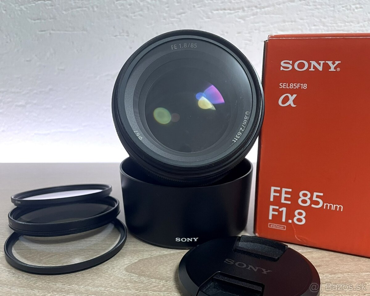 Sony 85mm F/1.8 + 4 filtre