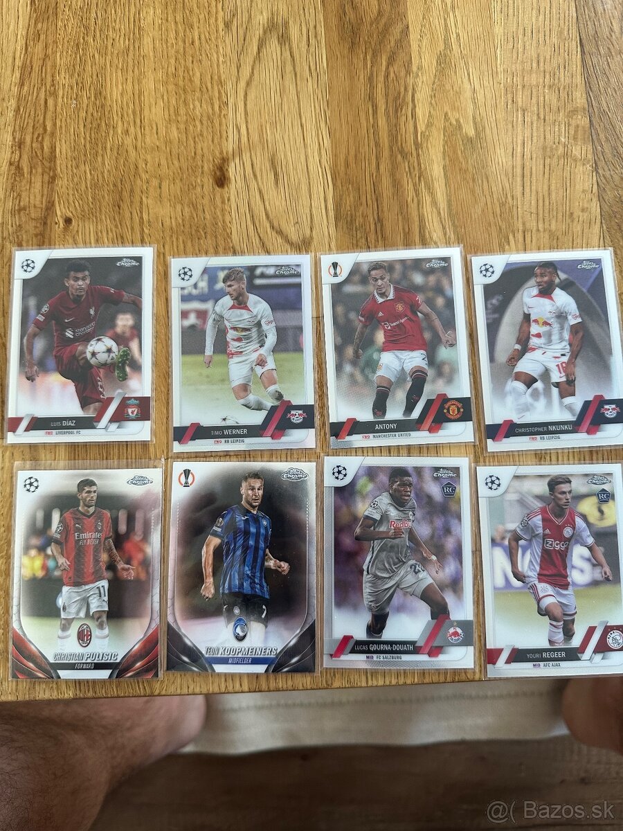 ZBERATEĽSKÉ FUTBALOVÉ KARTIČKY KARTY TOPPS CHROME