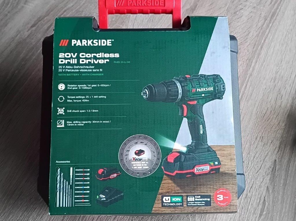 PARKSIDE® Aku vrtacka skrutkovač 20 V PABS 20-Li G8