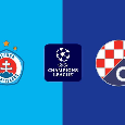 Slovan -Dinamo Záhreb lístok Liga Majstrov tribúna  stred