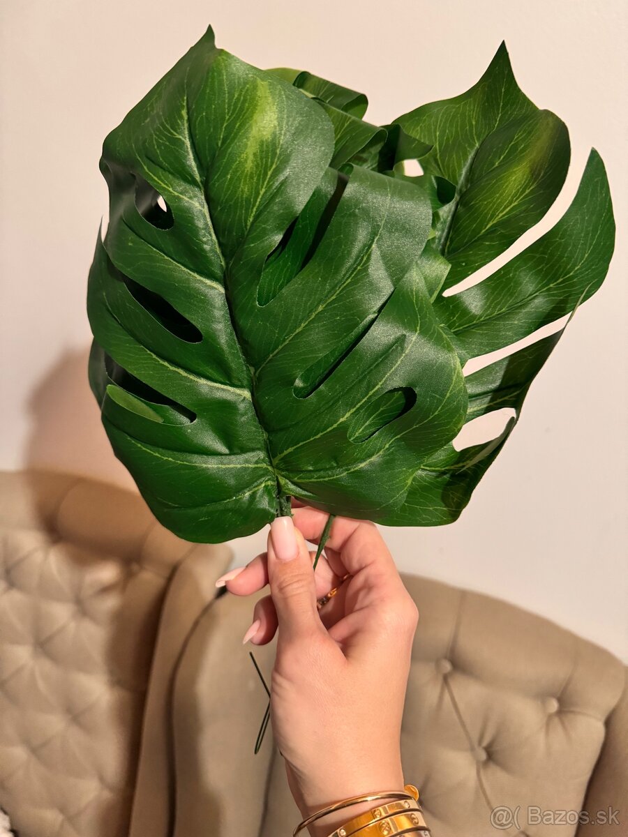 Umelé kvety – list Monstera