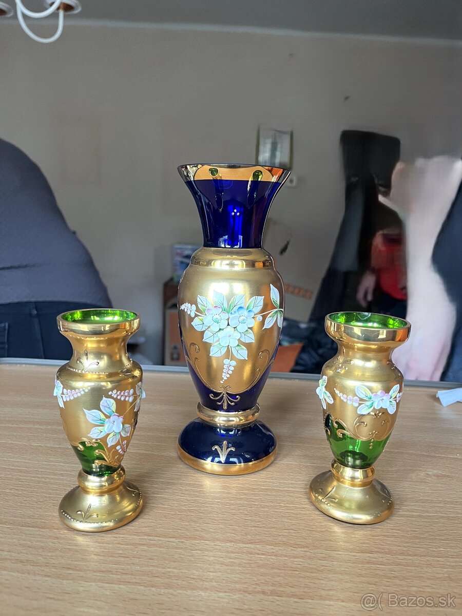 Vázy Bohemia Glass, borské sklo