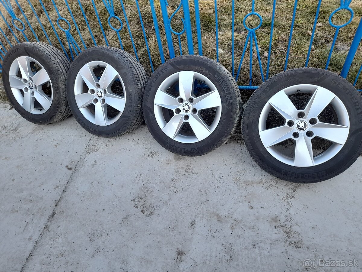 Letné pneumatiky/ Elektróny originál Škoda 205/55 r16