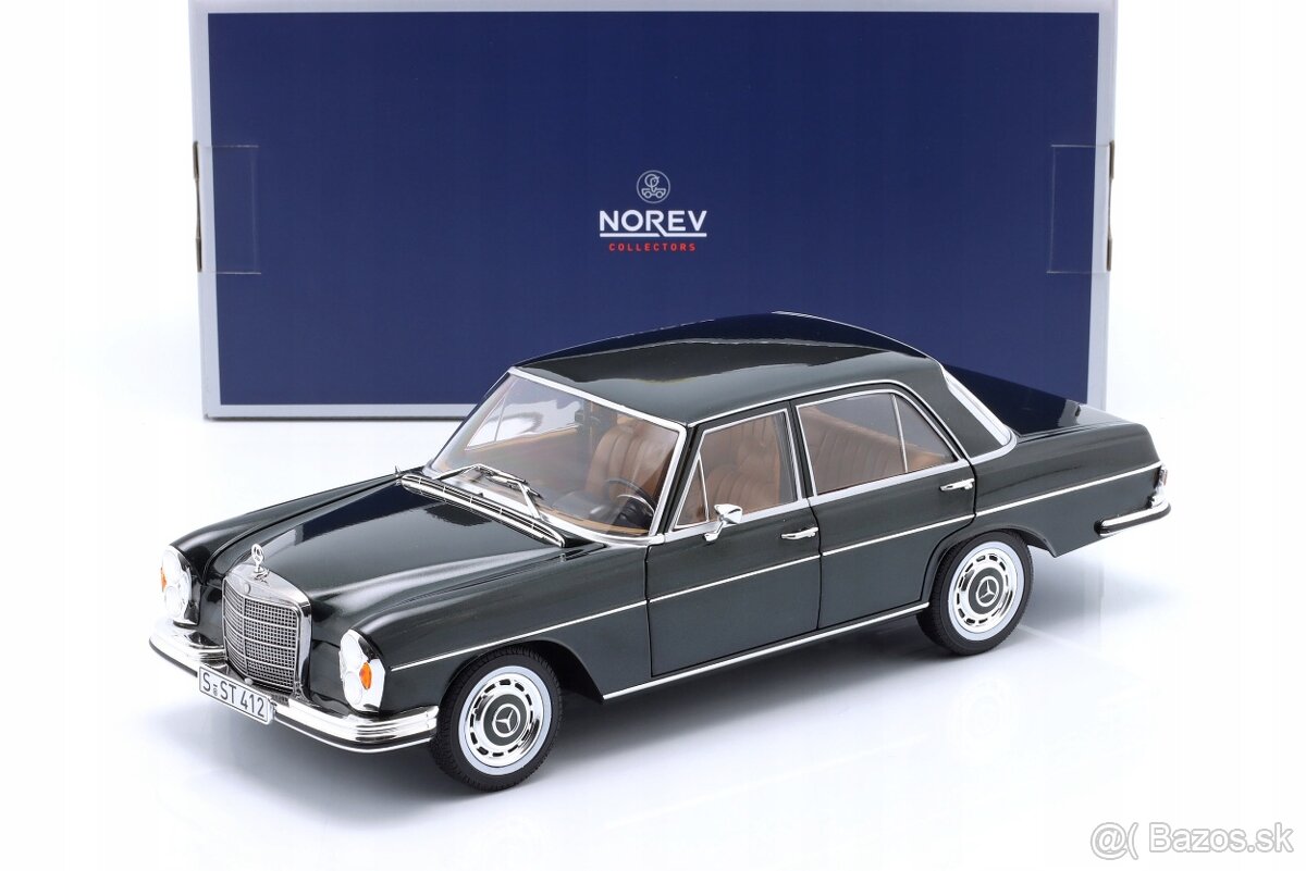 Mercedes-Benz 280 SE /1968/ dark green metallic, 1:18 Norev[