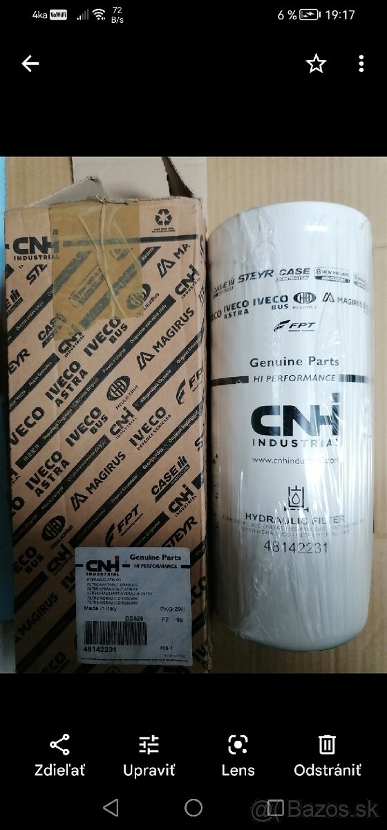 CNH hydraulický filter 48142231 40€ s poštou sk