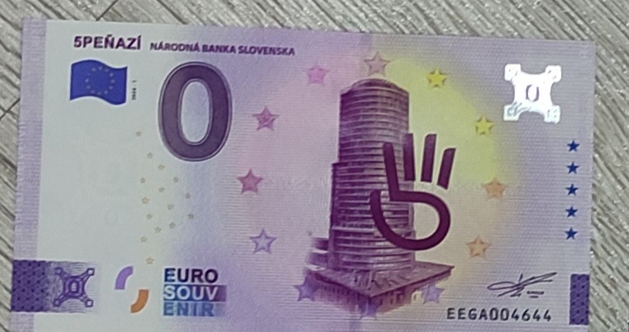 0 eur bankovka 5 peňazí