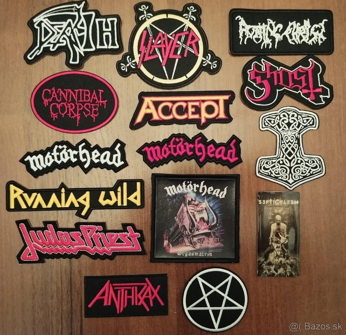 Metal,Rock,CD,DVD,EP,násivky,retiazky,odznaky,plagáty,trická