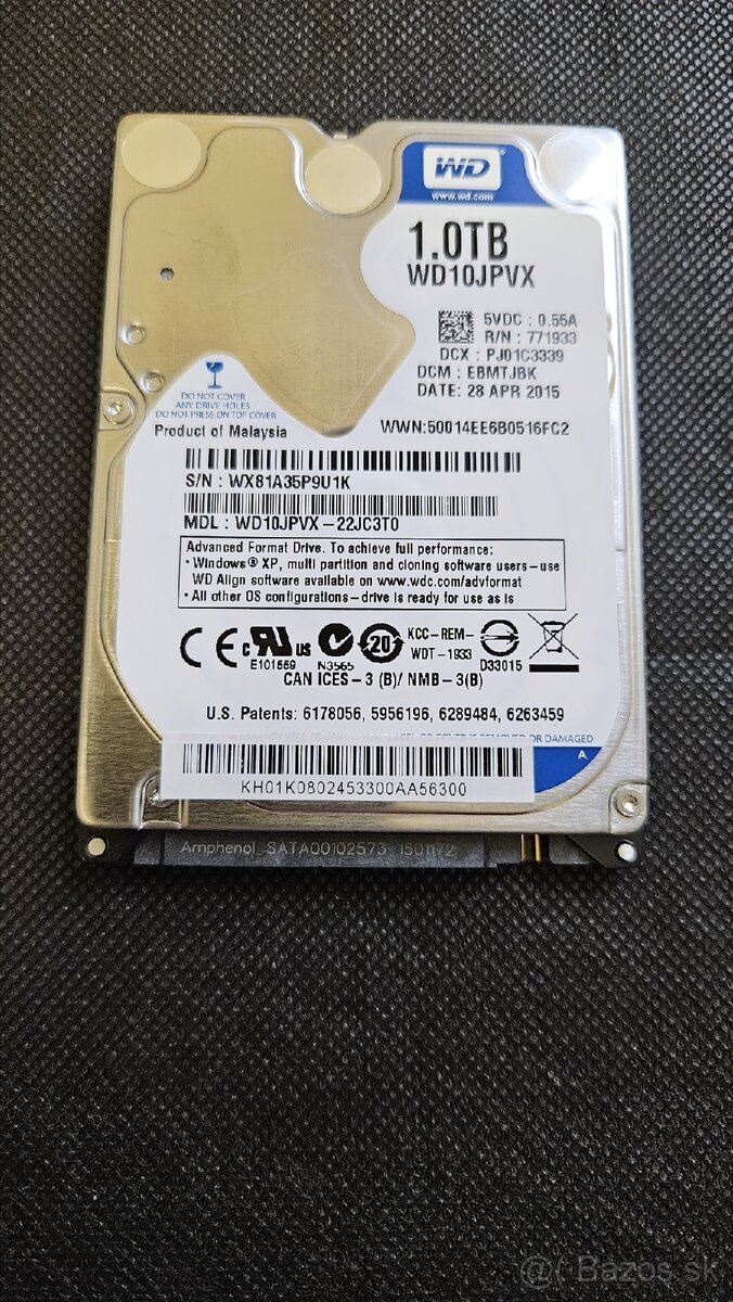 Predám 2,5" WD 1TB