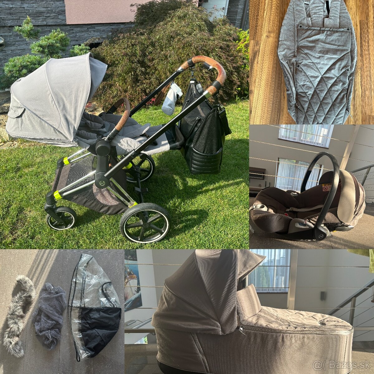 Cybex priam Soho Grey 3 kombinácia + príslušenstvo