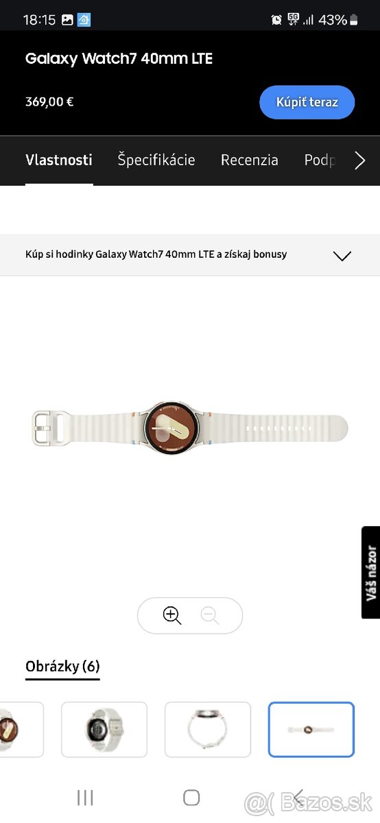 SMART HODINKY SAMSUNG GALAXY WATCH 7 LTE 40MM