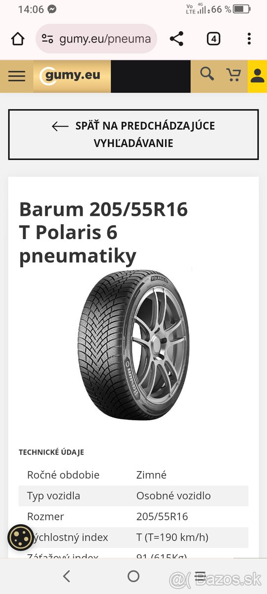 Kúpim 205/55 R16 zimné pneumatiky