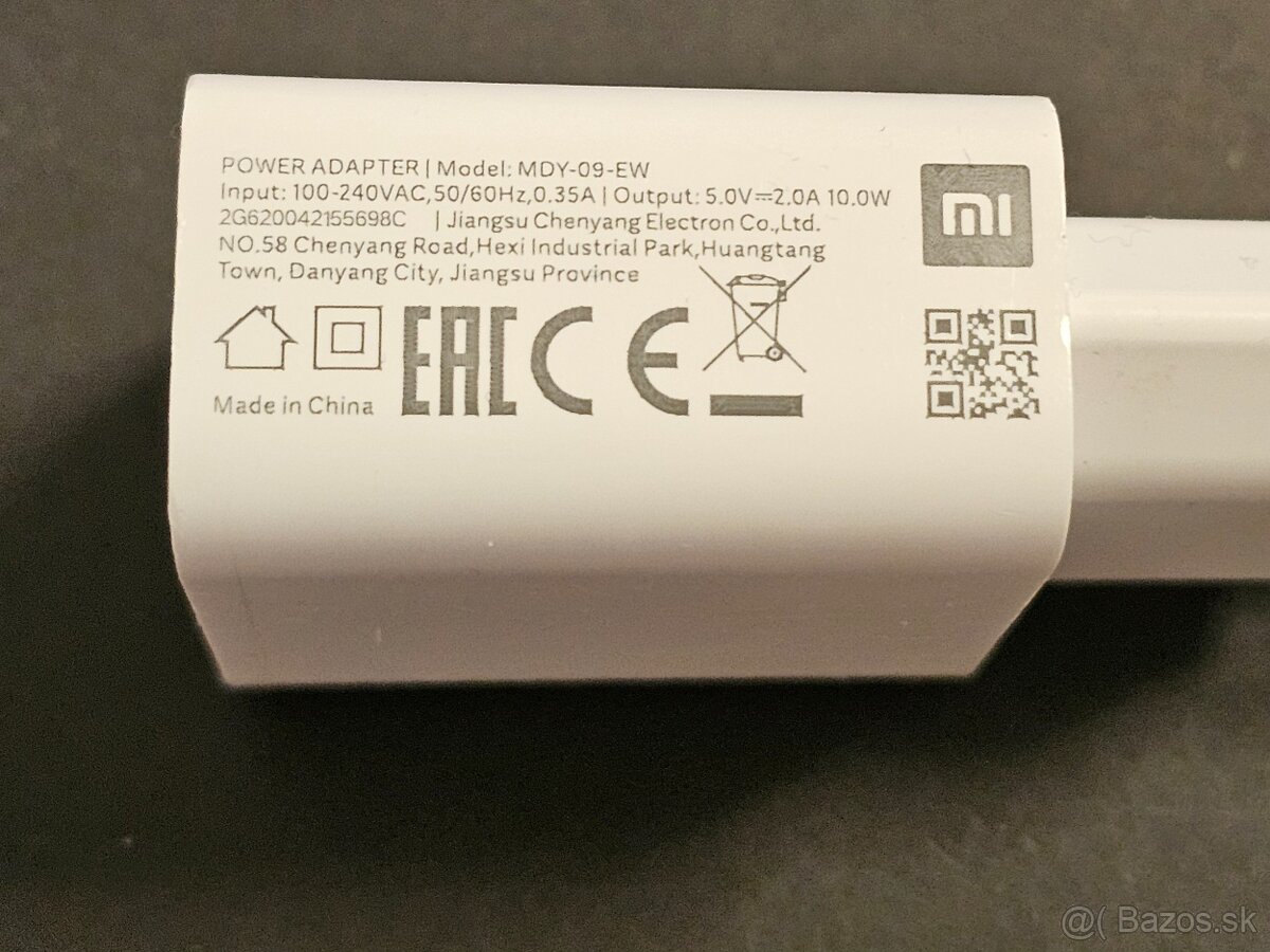 XIAOMI originál 10W USB, nepoužívaná