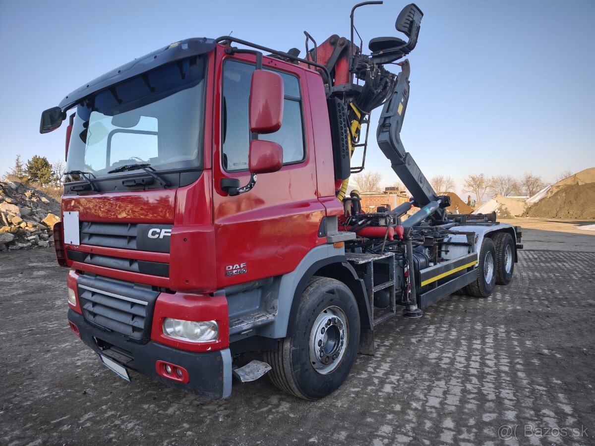 DAF CF 85.460 6x4 Kontejner + HNJ