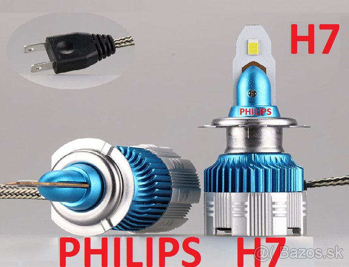 LED H7 H15 HIR2 Denna Biela PHILIPS 9000lm LED h7 ZIAROVKY