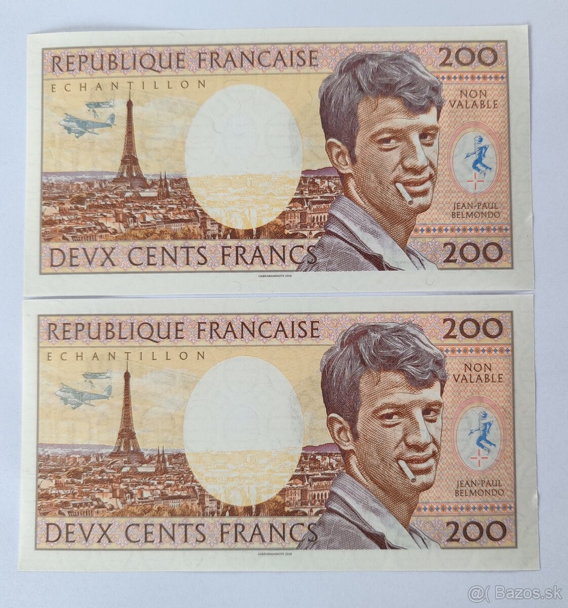 Vzácna Gábrišovka 200 francs J. P. Belmondo