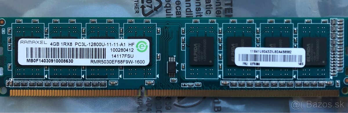 1x 4GB RAM DDR3-1600 240-pin DIMM