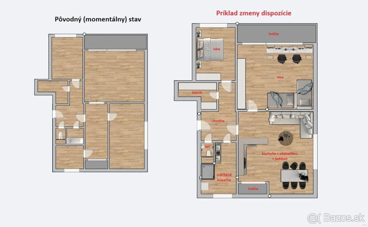 Zvolen, 3-izbový byt, celkovo až 110m2