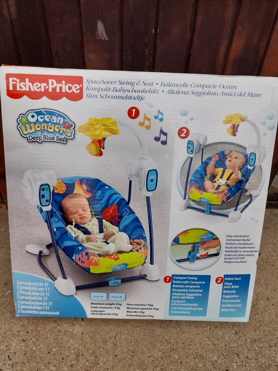 Fisher price - lehatko a hojdačka - nove nepoužité