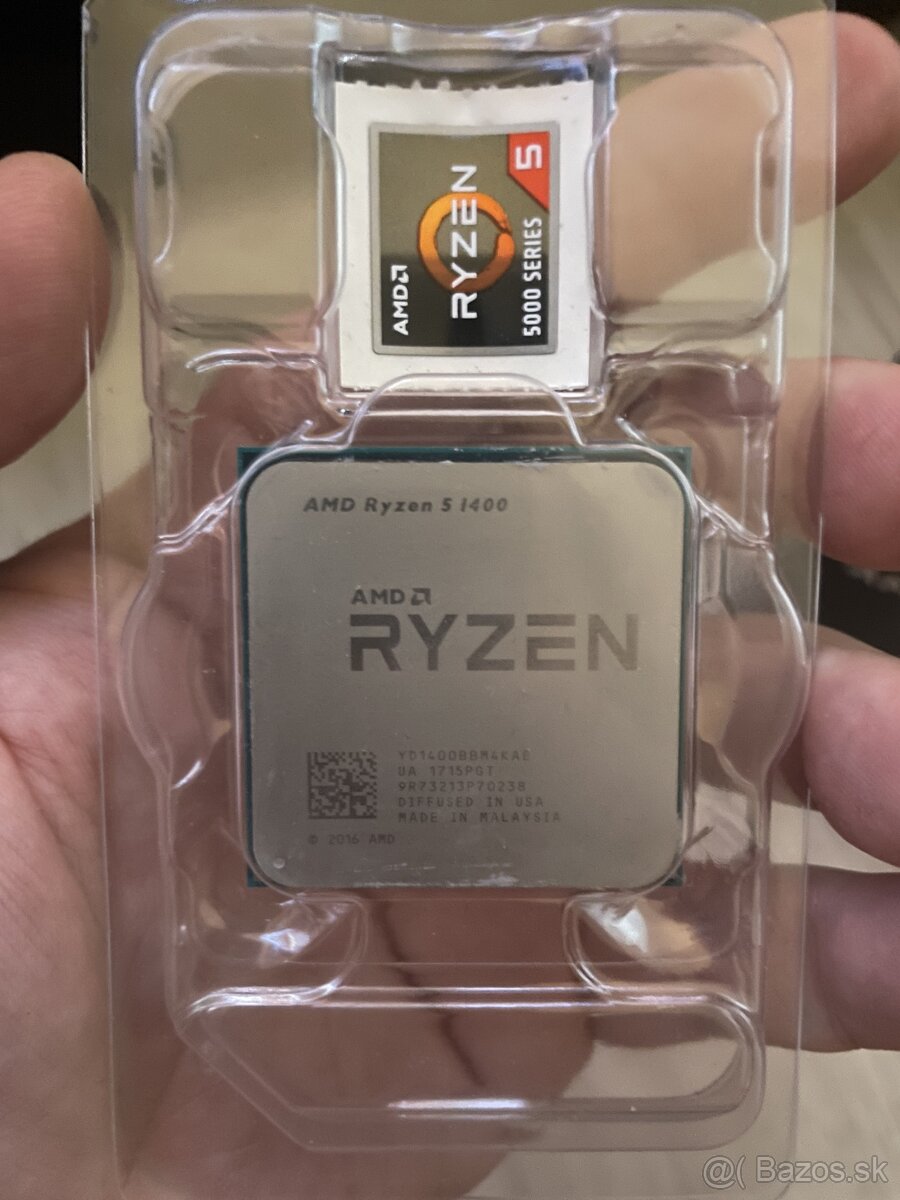 Predám CPU AMD Ryzen 5 1400 plus original nepoužity chladic