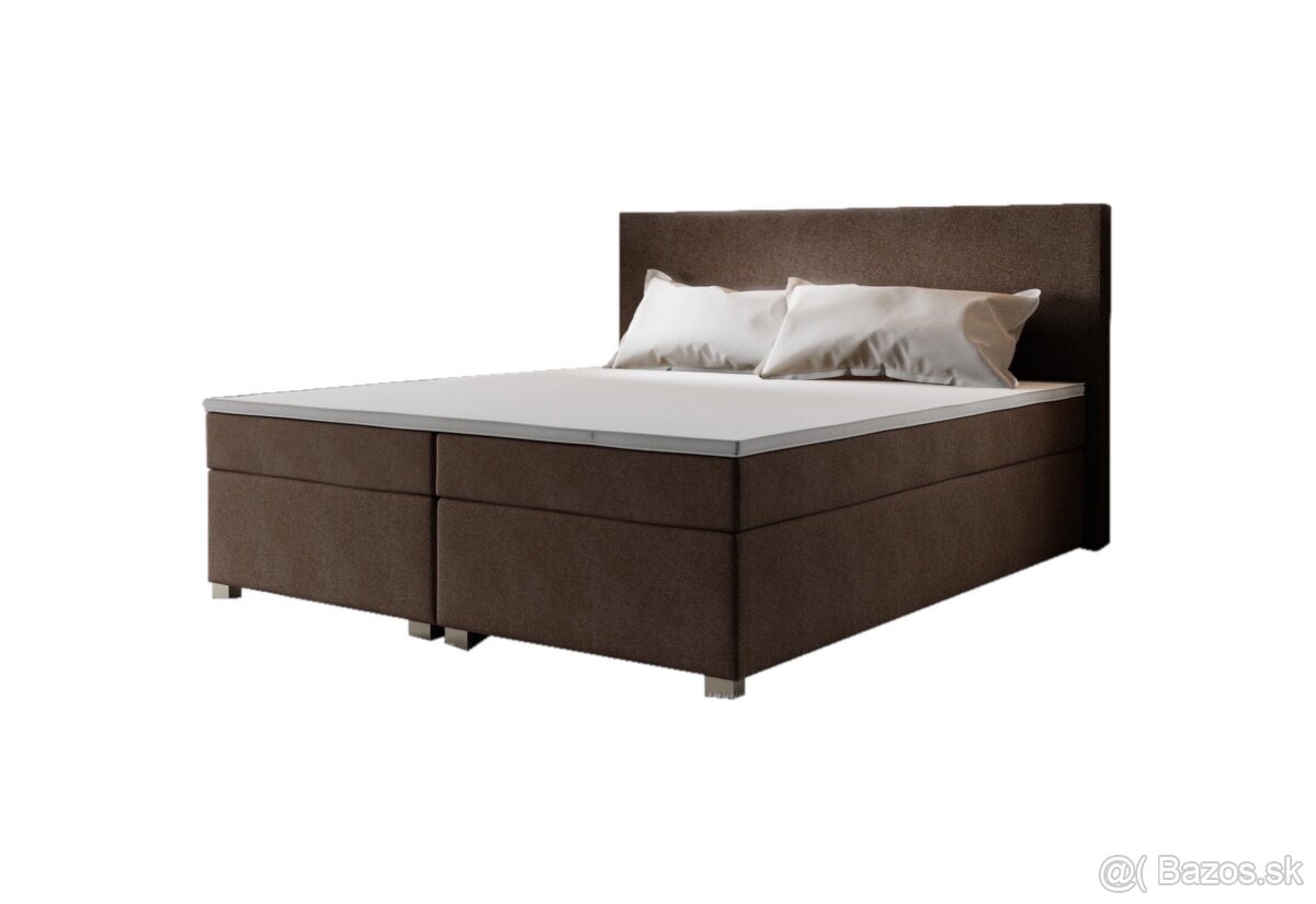 čalúnená postel Boxspring + topper 140x200