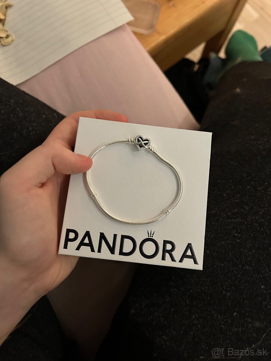 Pandora naramok 19 cm s srdcom sa symbolom nekonečna