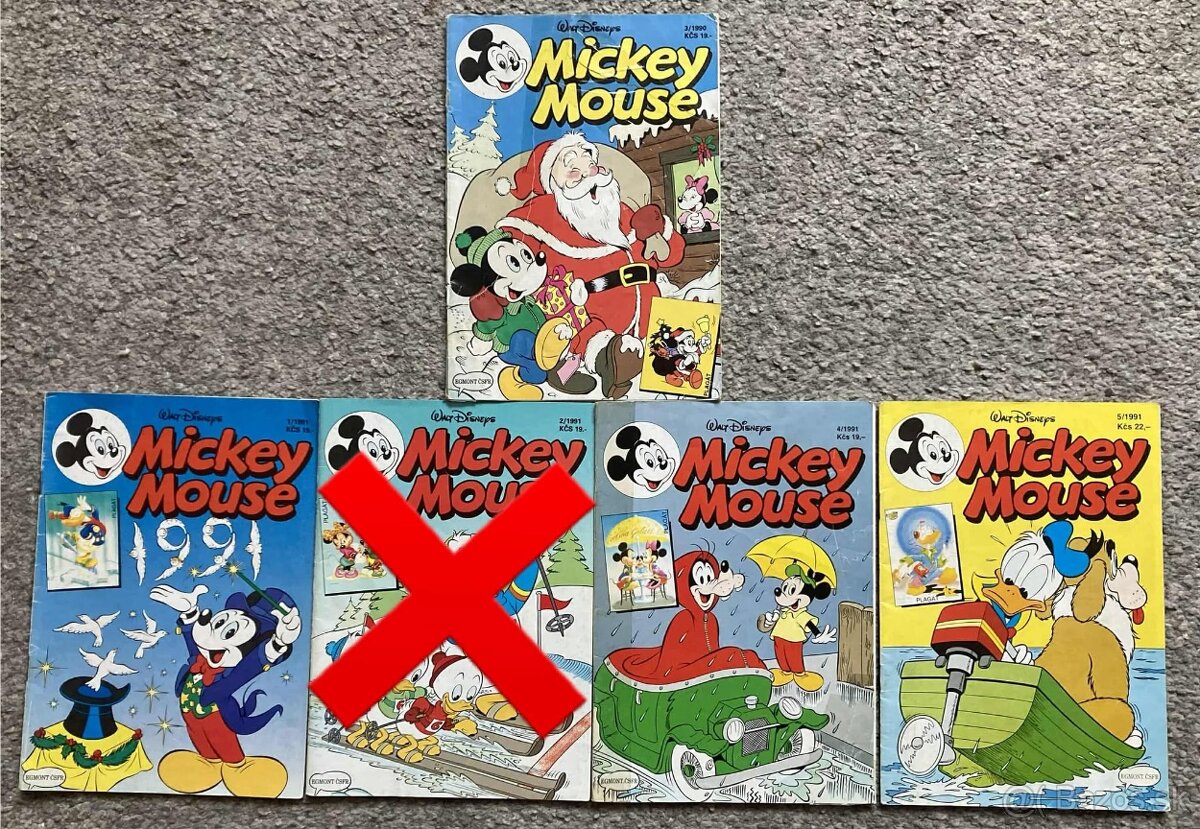 Mickey Mouse retro časopisy